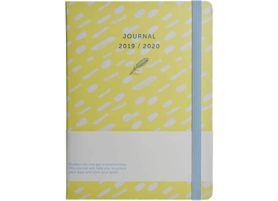 a-journal-school-diary-schulkalender-brush-yellow image 1