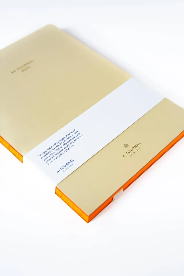 a-journal-a4-diary-2025-tagebuch-orange-a4 image 1