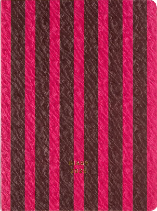a-journal-fabrique-diary-2025-terminkalender-stripes-pink image 1
