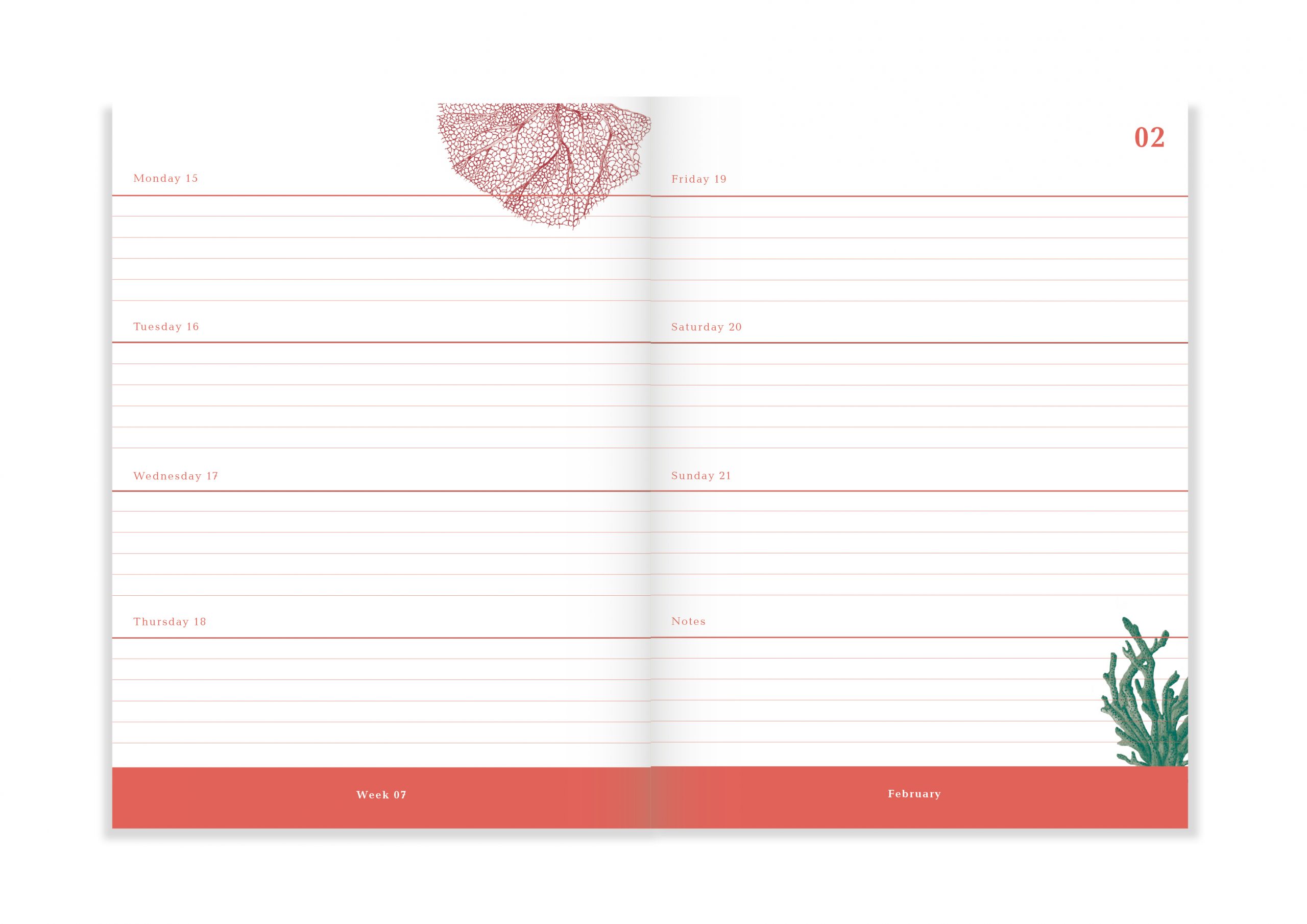 a-journal-ink-diary-2021-kalender-aqua image 2