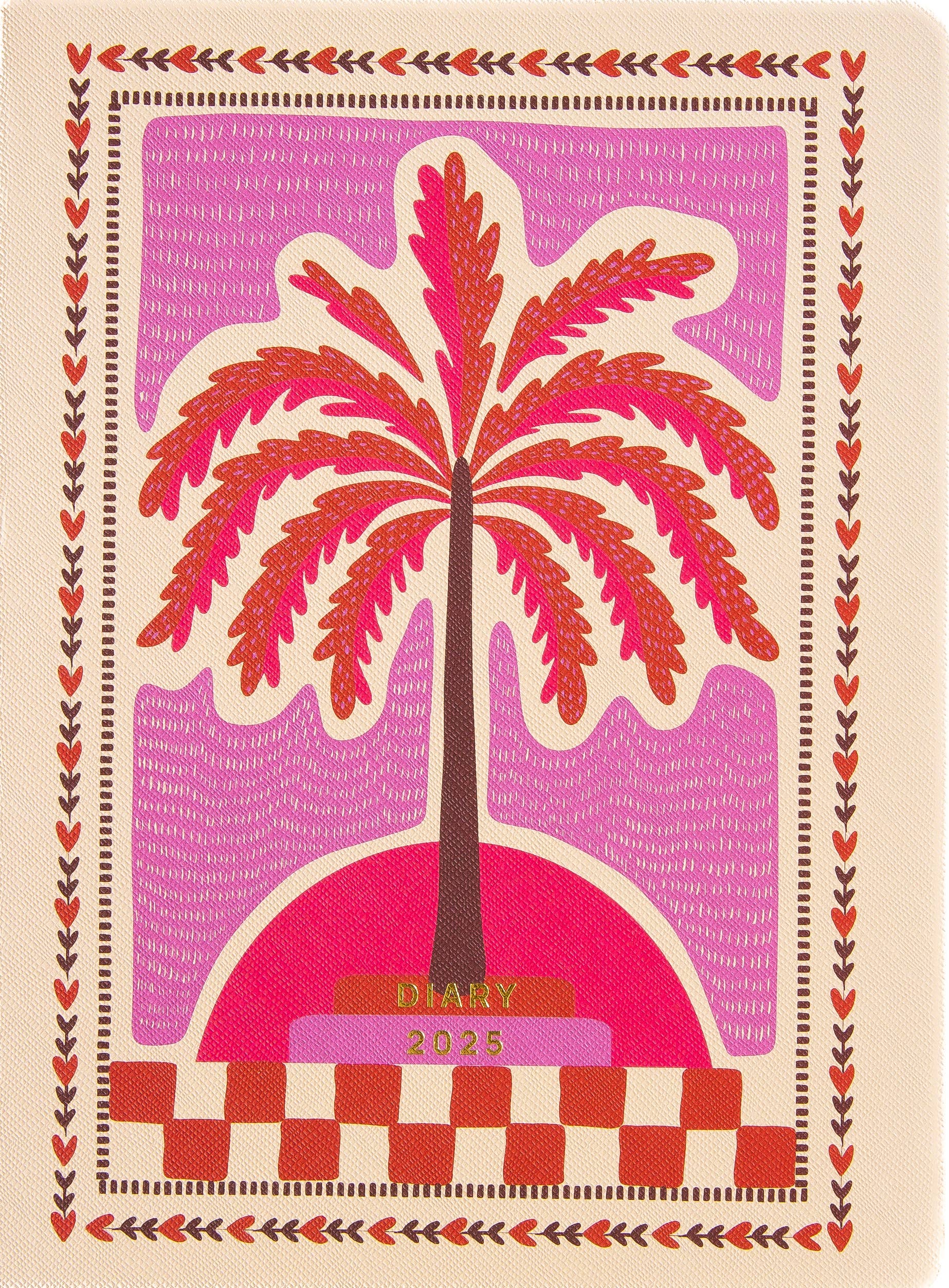 a-journal-fabrique-diary-2025-tagebuch-palmtree-pink image 1