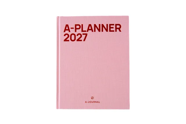 a-journal-a-planner-diary-2027-terminkalender-pink-leinen image 1