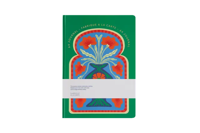 a-journal-fabrique-sketchbook-a4-skizzenbuch-flower-blumen image 1
