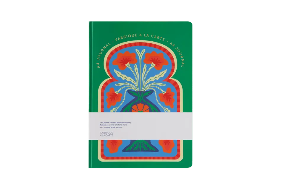 a-journal-fabrique-sketchbook-a4-skizzenbuch-flower-blumen image 1