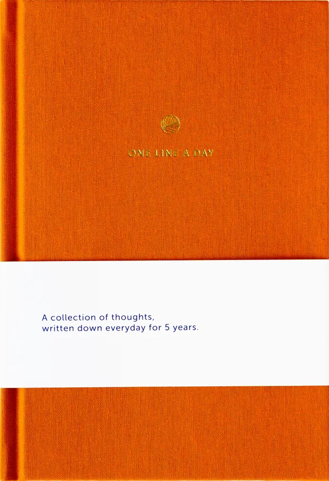 a-journal-one-line-a-day-tagebuch-orange image 1