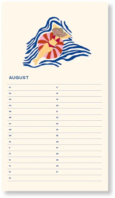 a-journal-birthday-calendar-flowers-beige-geburtstagskalender image 2