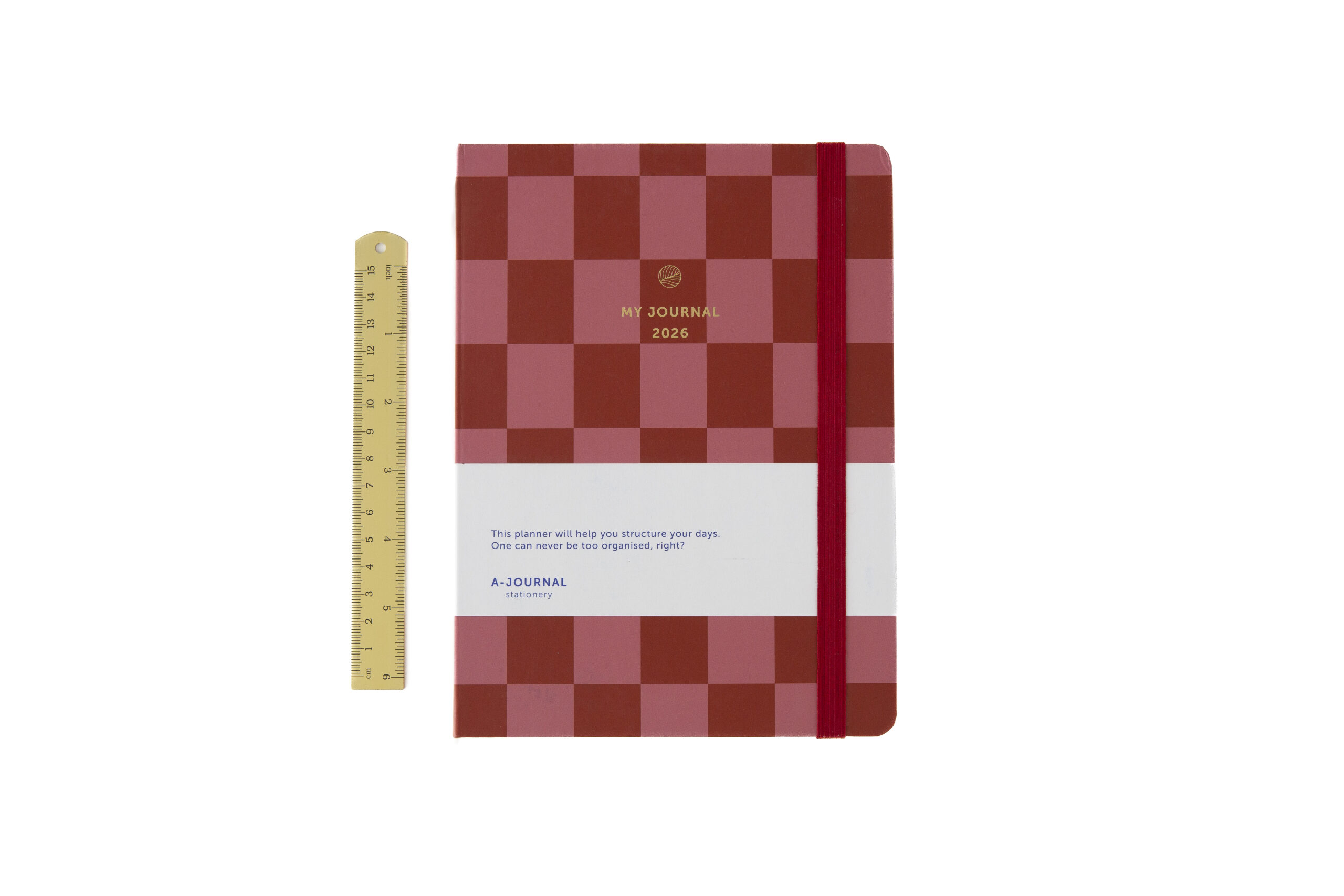 a-journal-my-journal-2026-tagebuch-kariert-rot-pink image 5