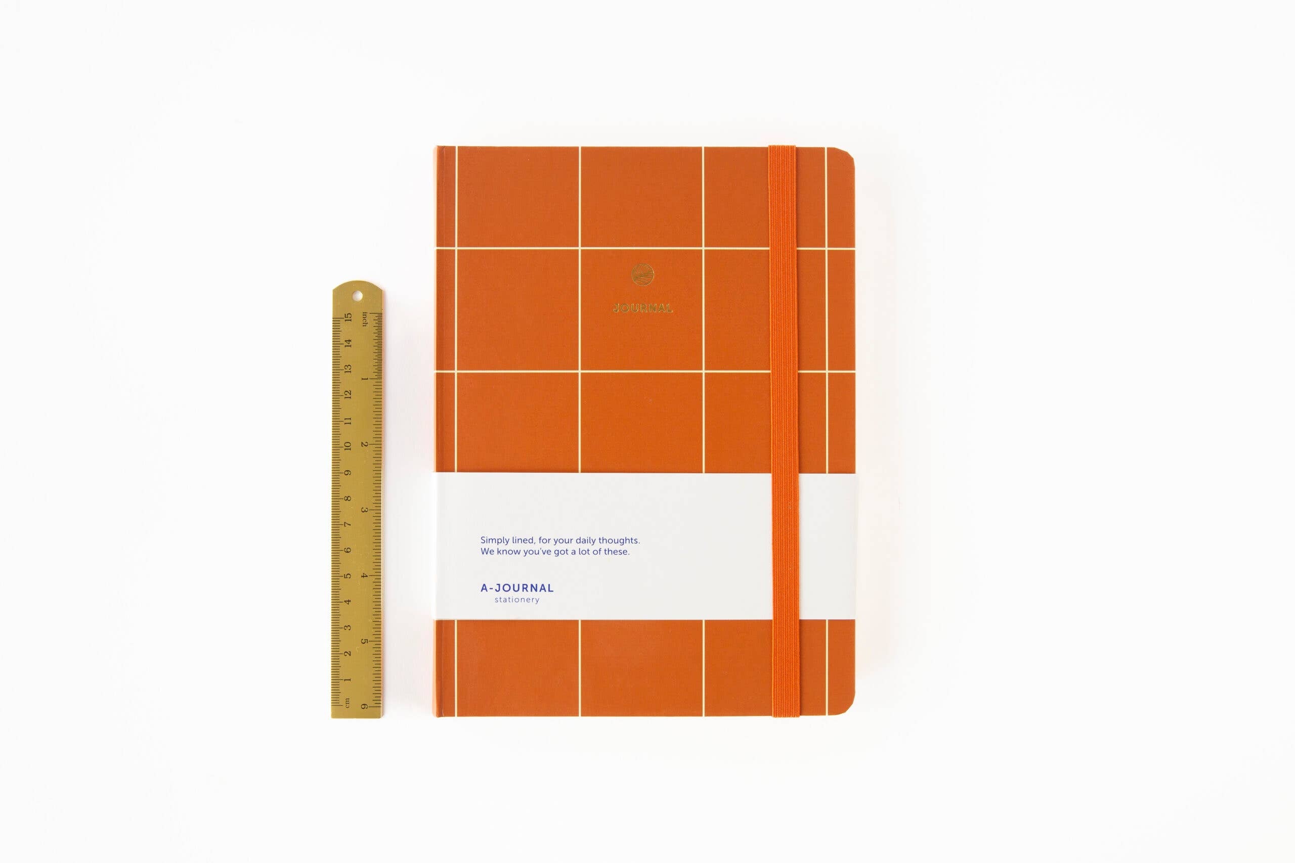 a-journal-notebook-notizbuch-terracotta-kariert image 2