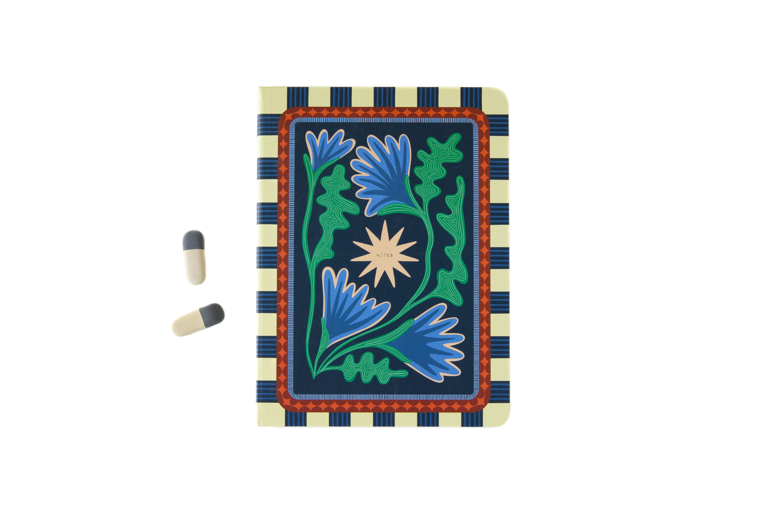 a-journal-fabrique-flowers-notizbuch-blau image 2
