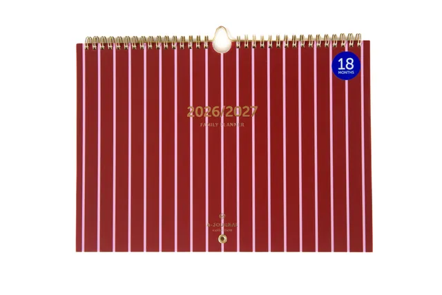 a-journal-18-monate-2026-2027-family-planner-stripes-pink image 1