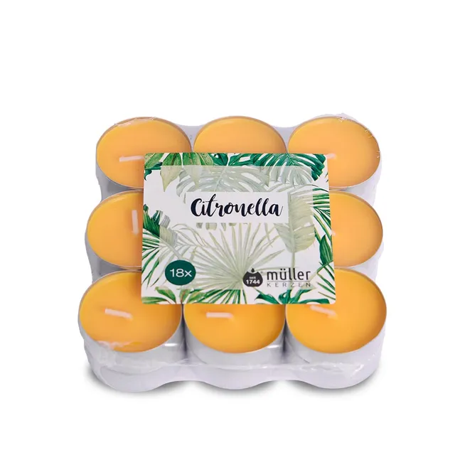 m-ller-kerzen-citronella-duft-lichte-18er-flat-pack-teelichte image 1