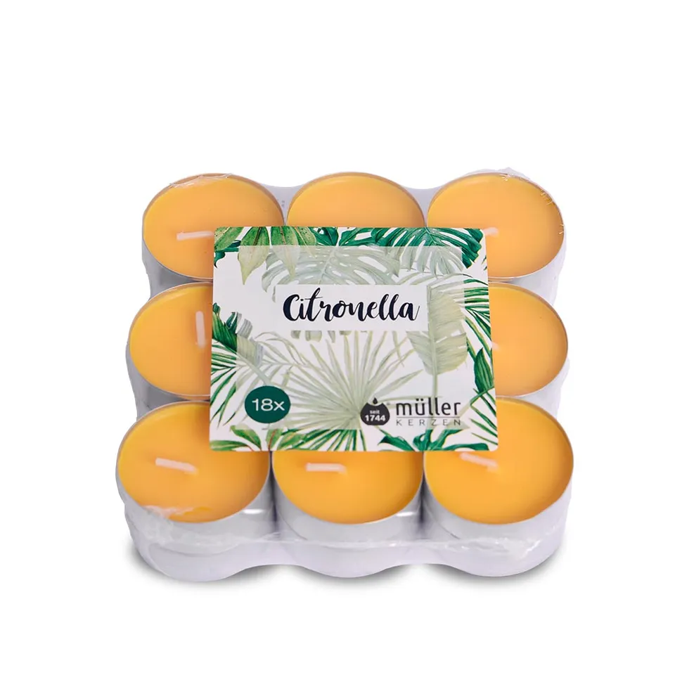 m-ller-kerzen-citronella-duft-lichte-18er-flat-pack-teelichte image 1