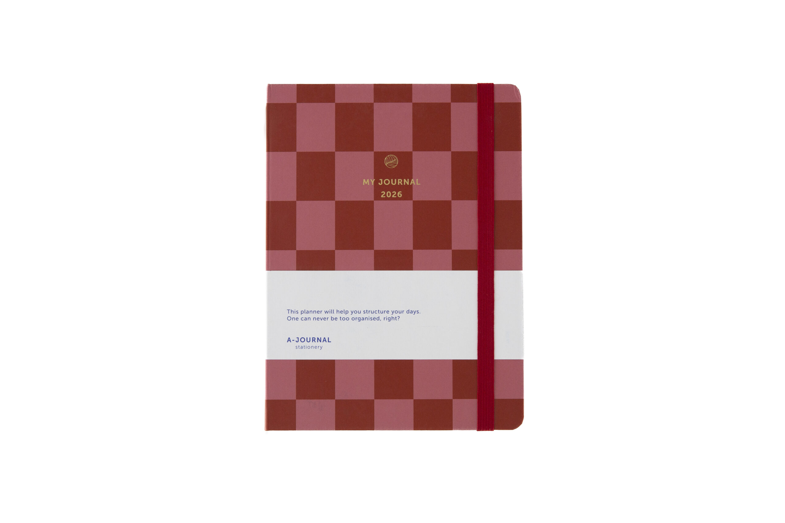 a-journal-my-journal-2026-tagebuch-kariert-rot-pink image 1