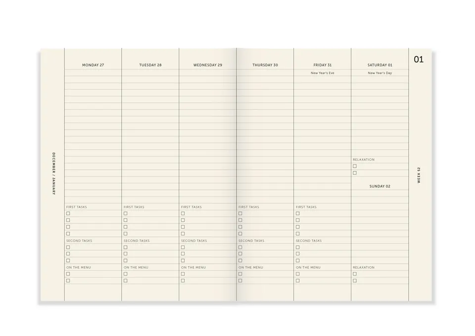 a-journal-a-planner-diary-2023-terminkalender-leinen image 1