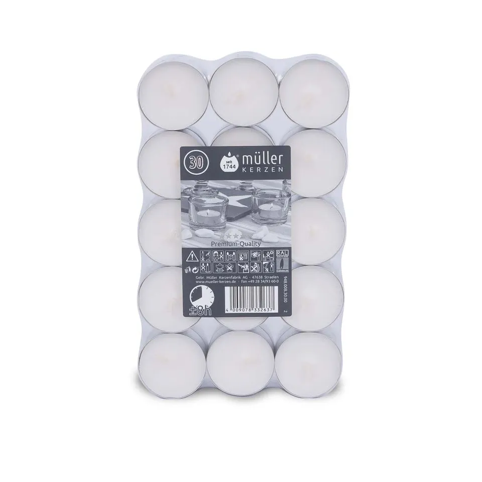 m-ller-kerzen-8h-lichte-30er-flatpack-ral-teelichte image 1