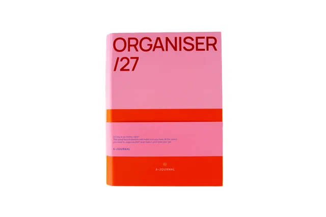 a-journal-diary-spiral-organiser-2027-kalender-pink-rot image 1