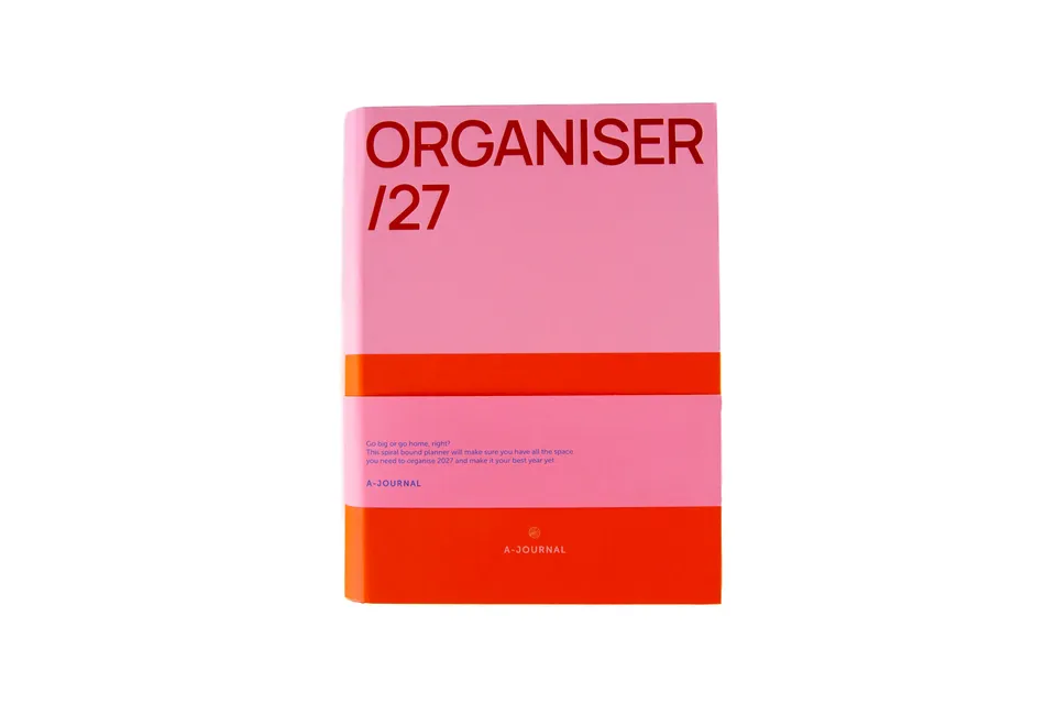 a-journal-diary-spiral-organiser-2027-kalender-pink-rot image 1