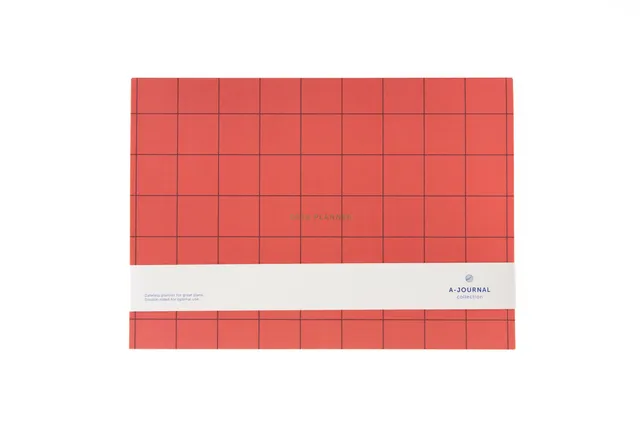 a-journal-deskplanner-tischkalender-coral-kariert image 1