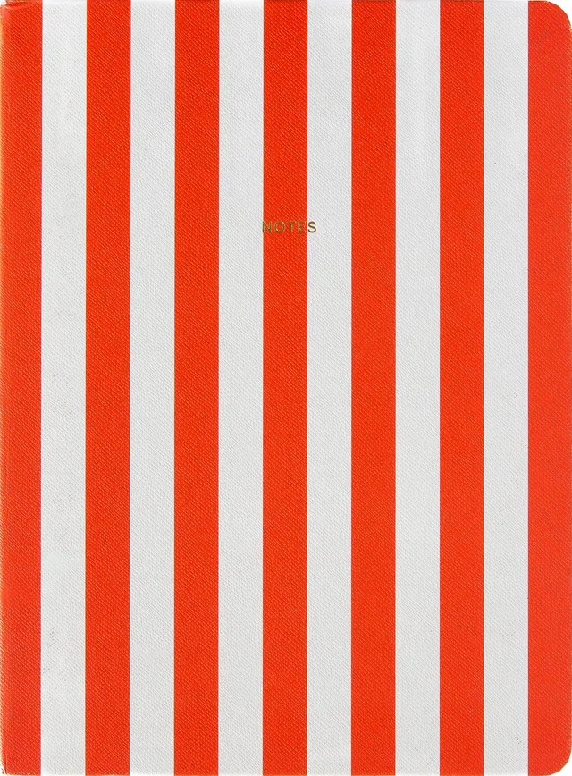 a-journal-fabrique-notizbuch-stripes-orange-liniert image 1
