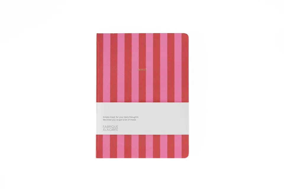a-journal-fabrique-notebook-notizbuch-stripes-pink image 1