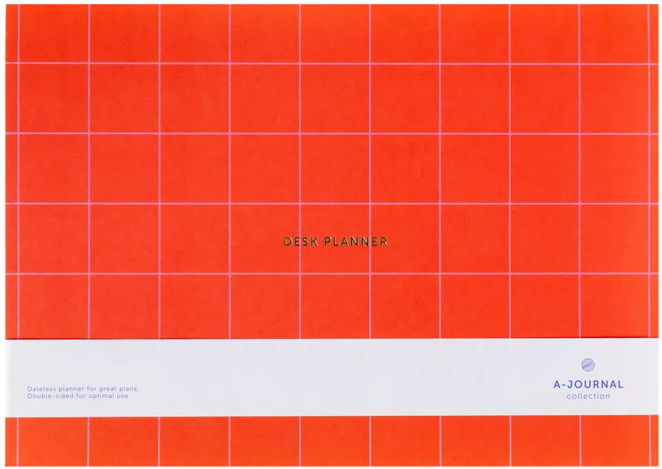 a-journal-deskplanner-tischkalender-rot-wochenplaner image 1