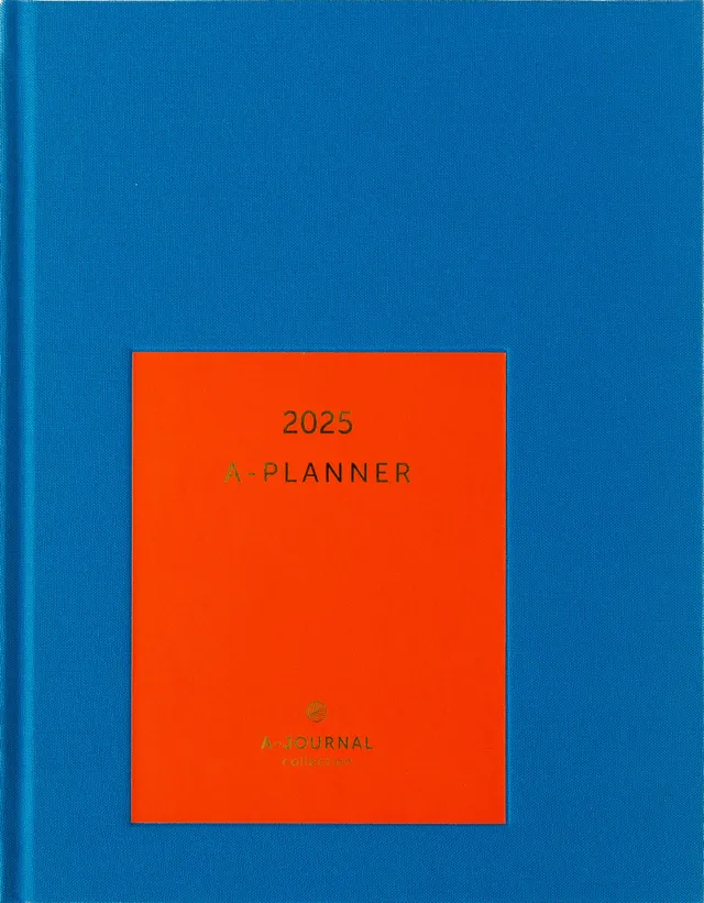 a-journal-a-planner-2025-blue-linnen-terminkalender image 1