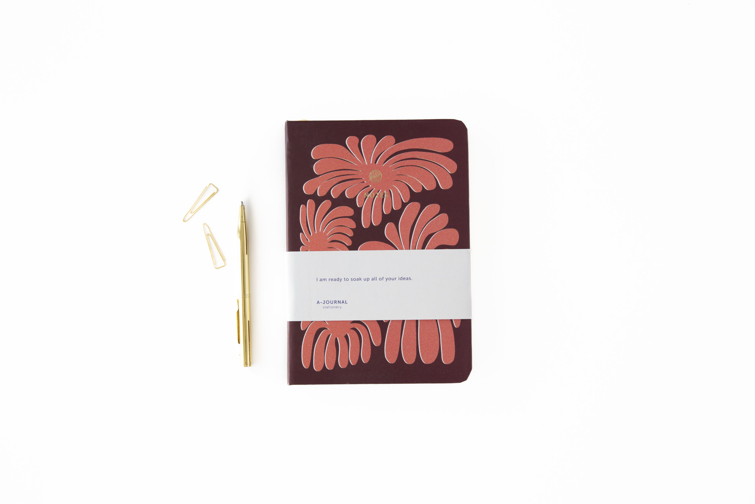 a-journal-a6-notizbuch-coral-flowers-blumen image 3