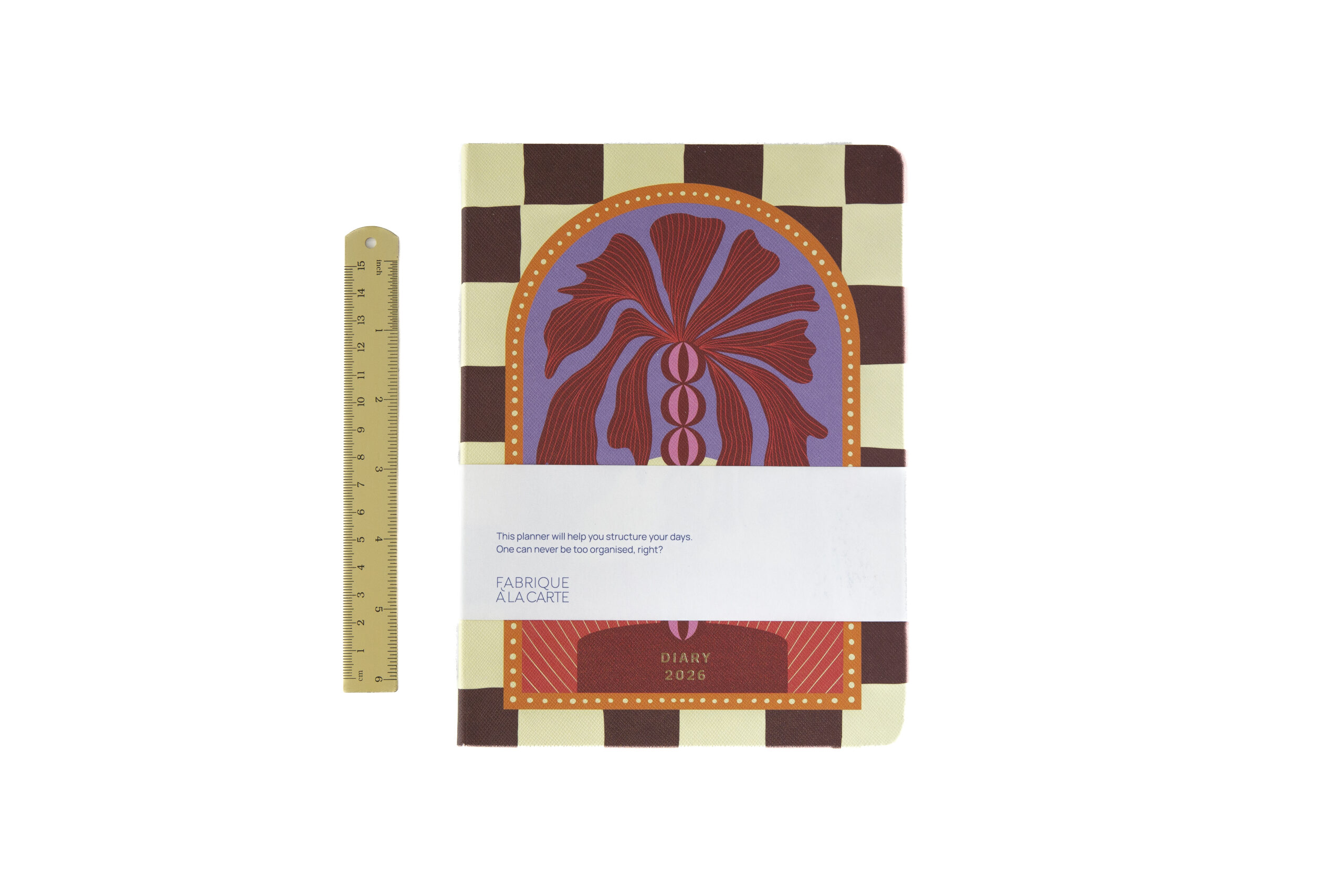 a-journal-fabrique-diary-2026-checkered-palm-tagebuch image 4