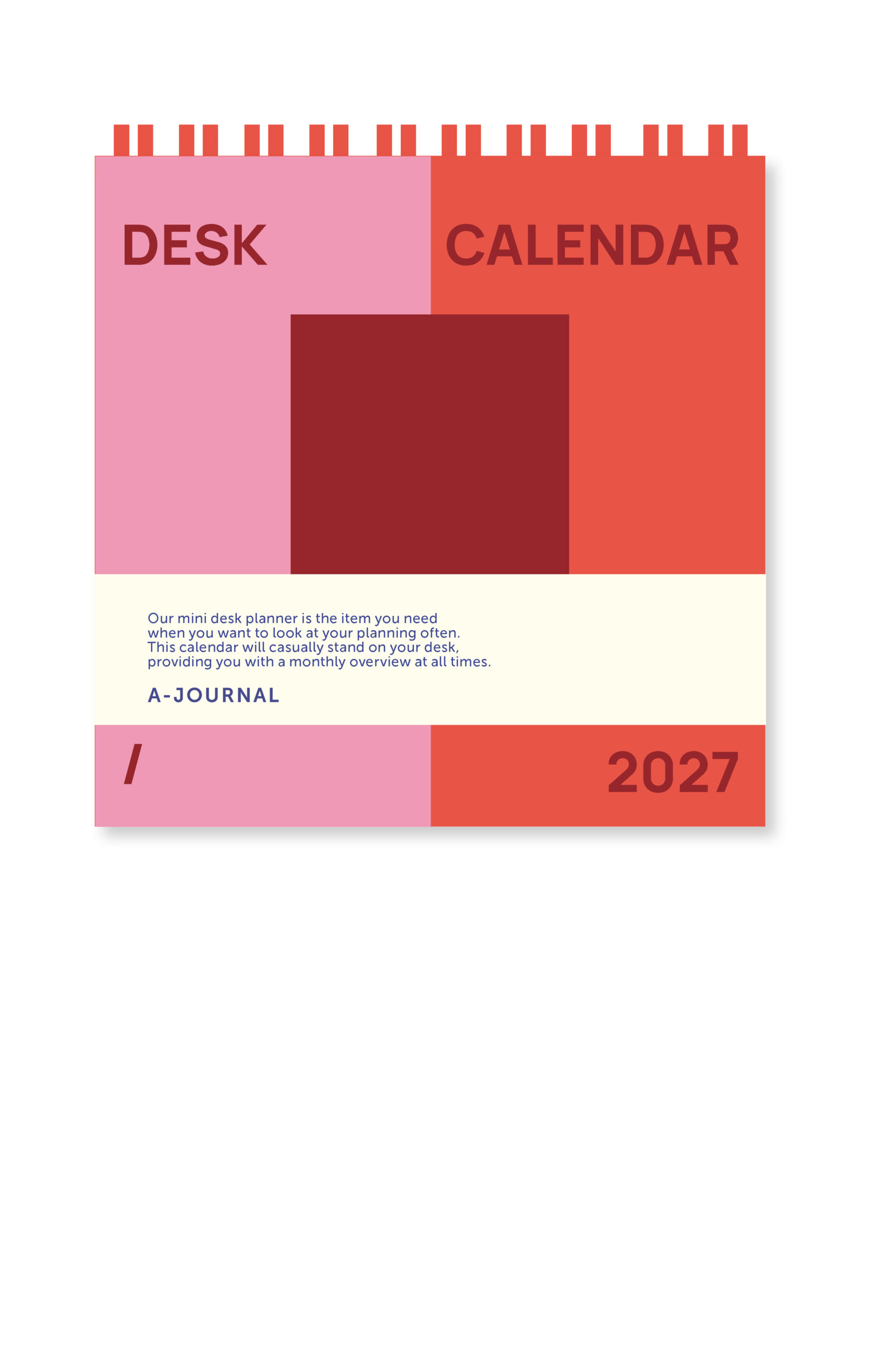 a-journal-diaries-and-planners-desk-calendar-kalender-pink-rot-2027 image 1
