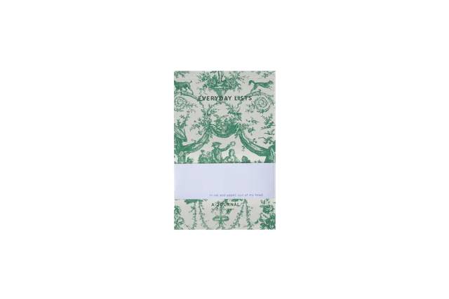 a-journal-toile-de-jouy-green-notizbuch-gemustert image 1