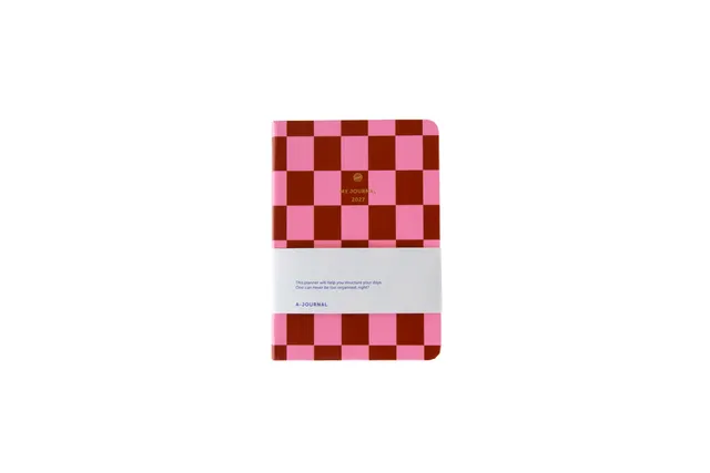 a-journal-my-journal-diary-2027-terminkalender-a6-pink-rot-kariert image 1