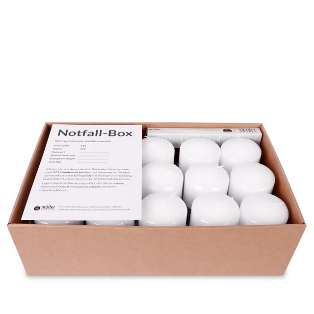 m-ller-kerzen-stumpenkerzen-notfall-box-kerzen-set image 1