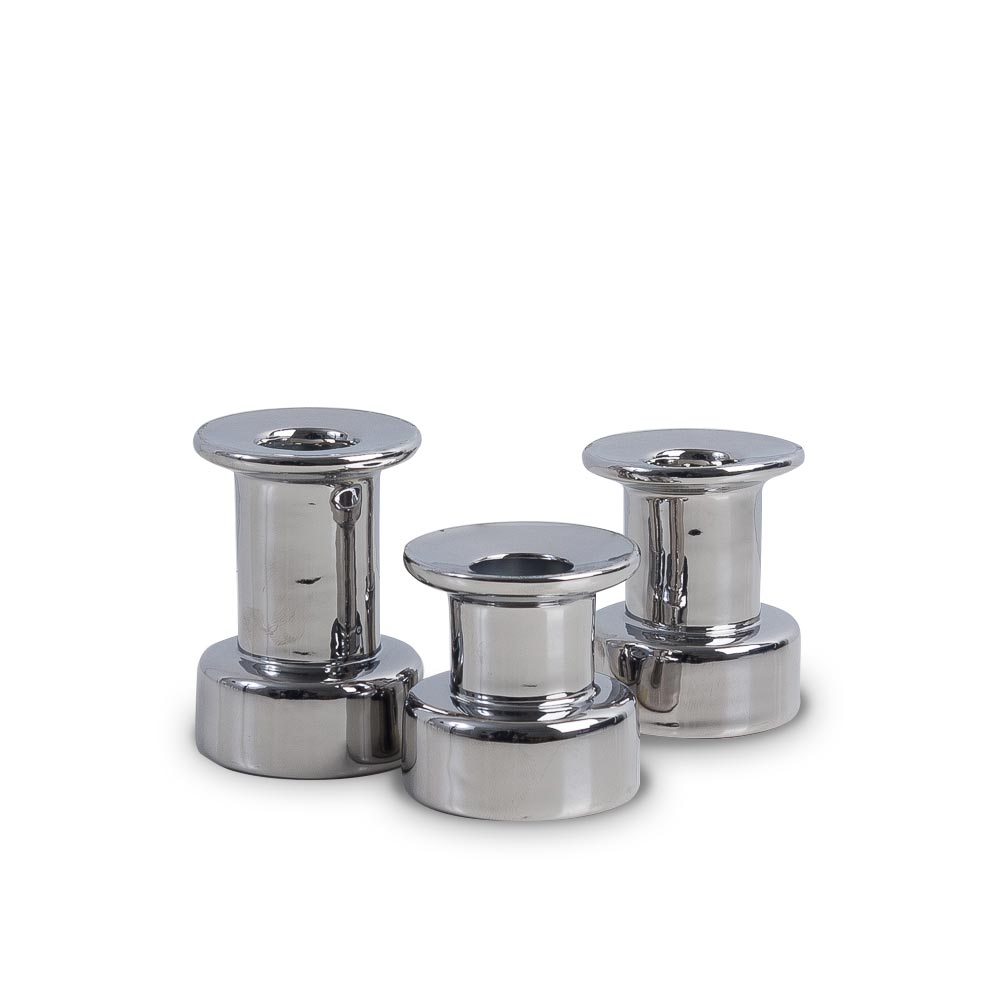 m-ller-kerzen-kerzenhalter-2-in-1-3er-set-keramik-silber image 1