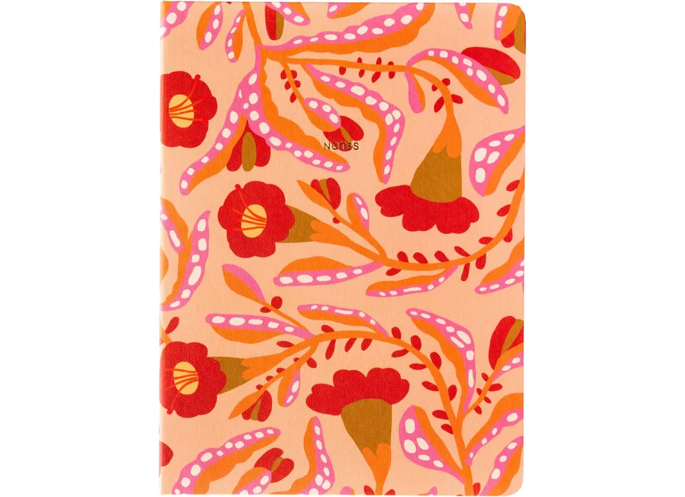 a-journal-fabrique-happy-flowers-notizbuch-blumen image 1
