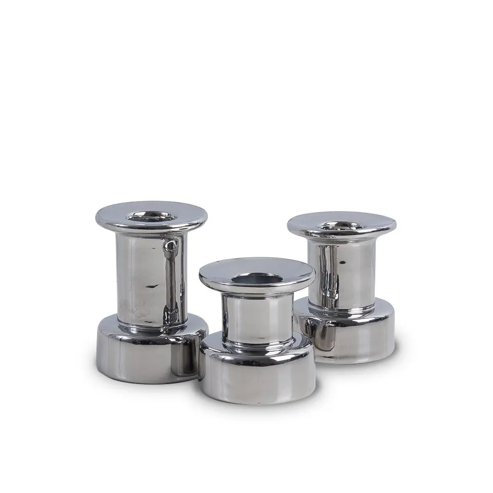 m-ller-kerzen-kerzenhalter-2-in-1-3er-set-keramik-silber image 1