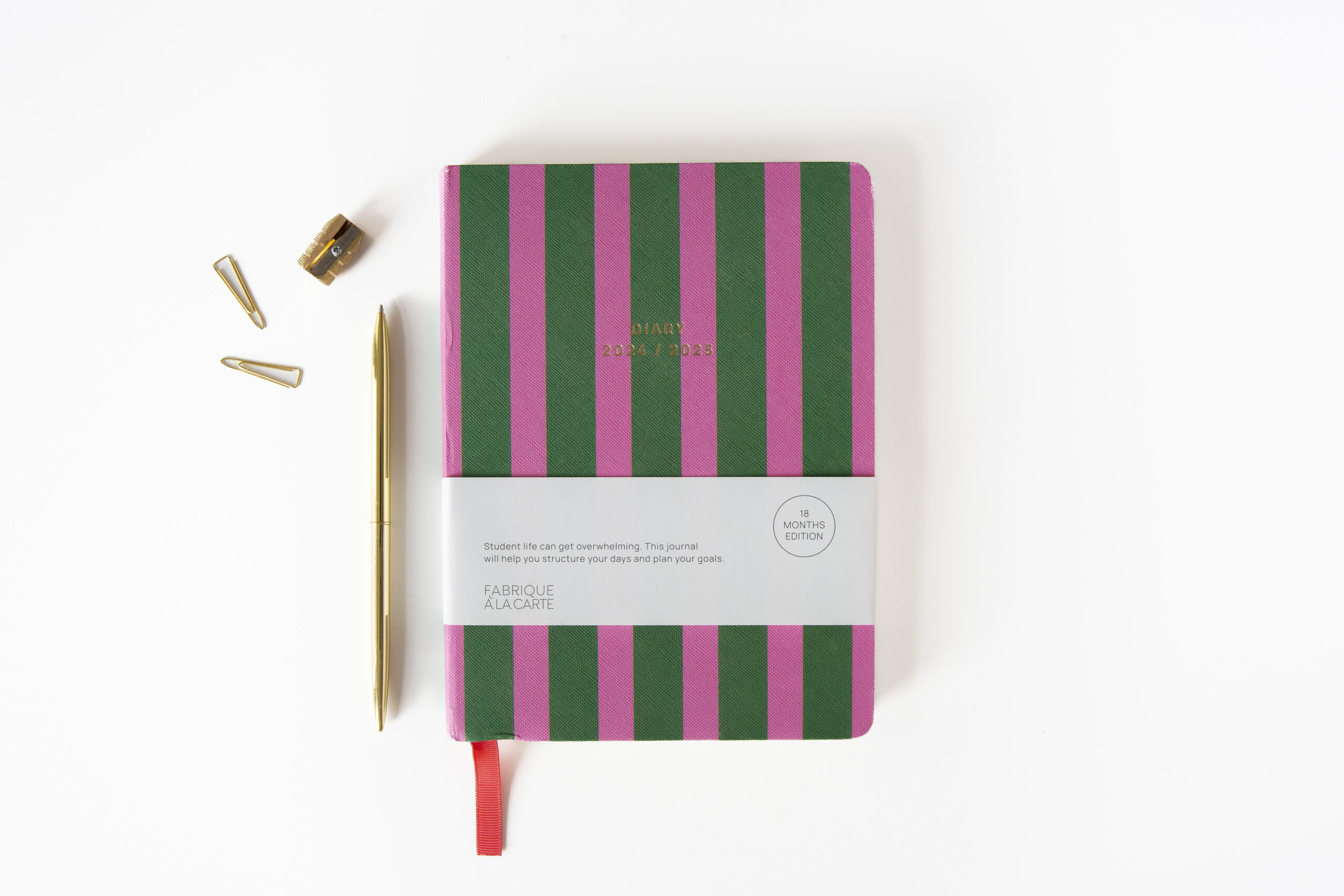 a-journal-fabrique-schulagenda-2024-2025-stripes-green-pink image 4