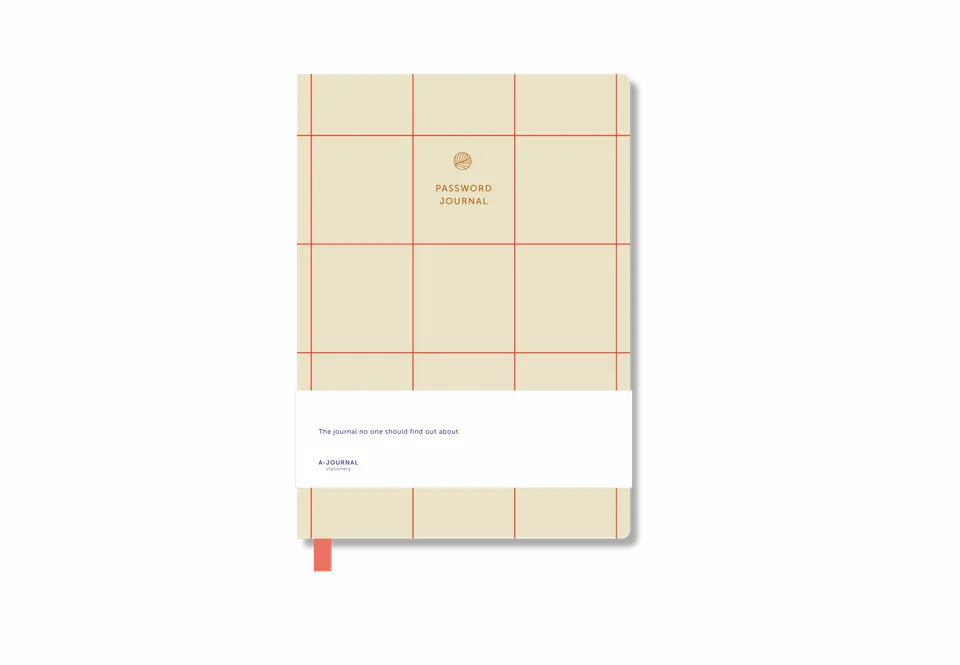 a-journal-password-journal-passwortbuch-kariert image 1