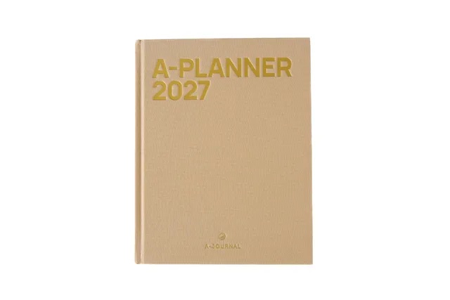 a-journal-a-planner-terminkalender-2027-beige-leinen image 1