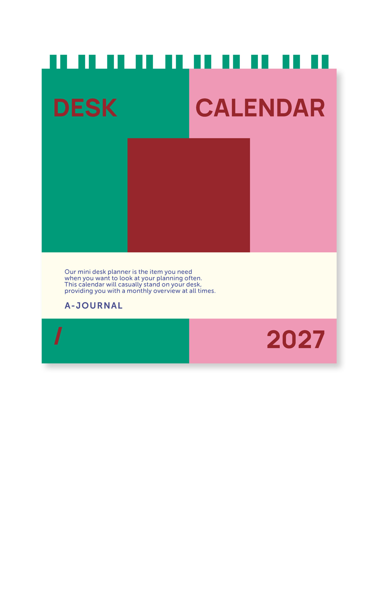 a-journal-desk-calendar-tischkalender-gr-n-2027-aufsteller image 1