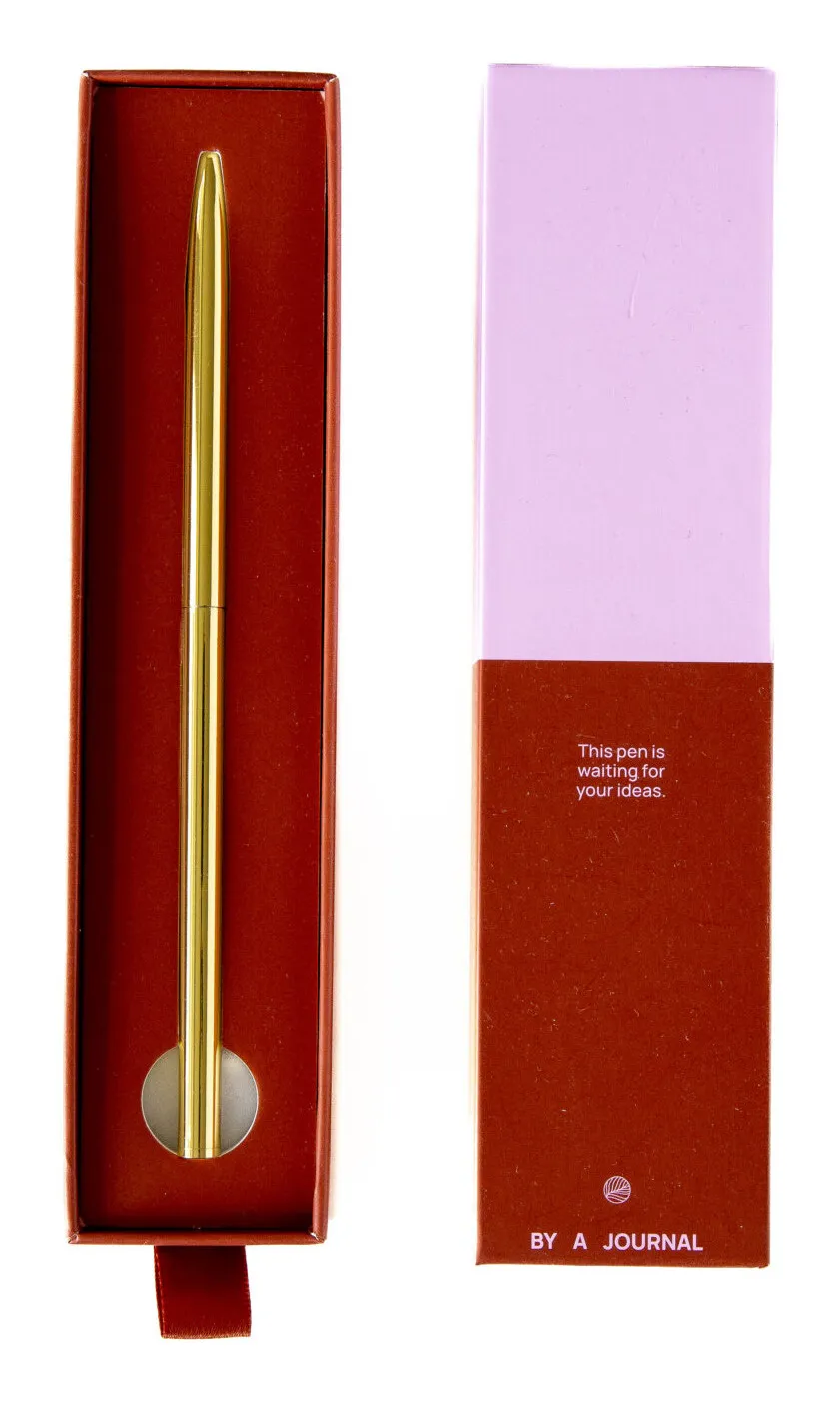 a-journal-pen-golden-kugelschreiber-gold-stift image 1