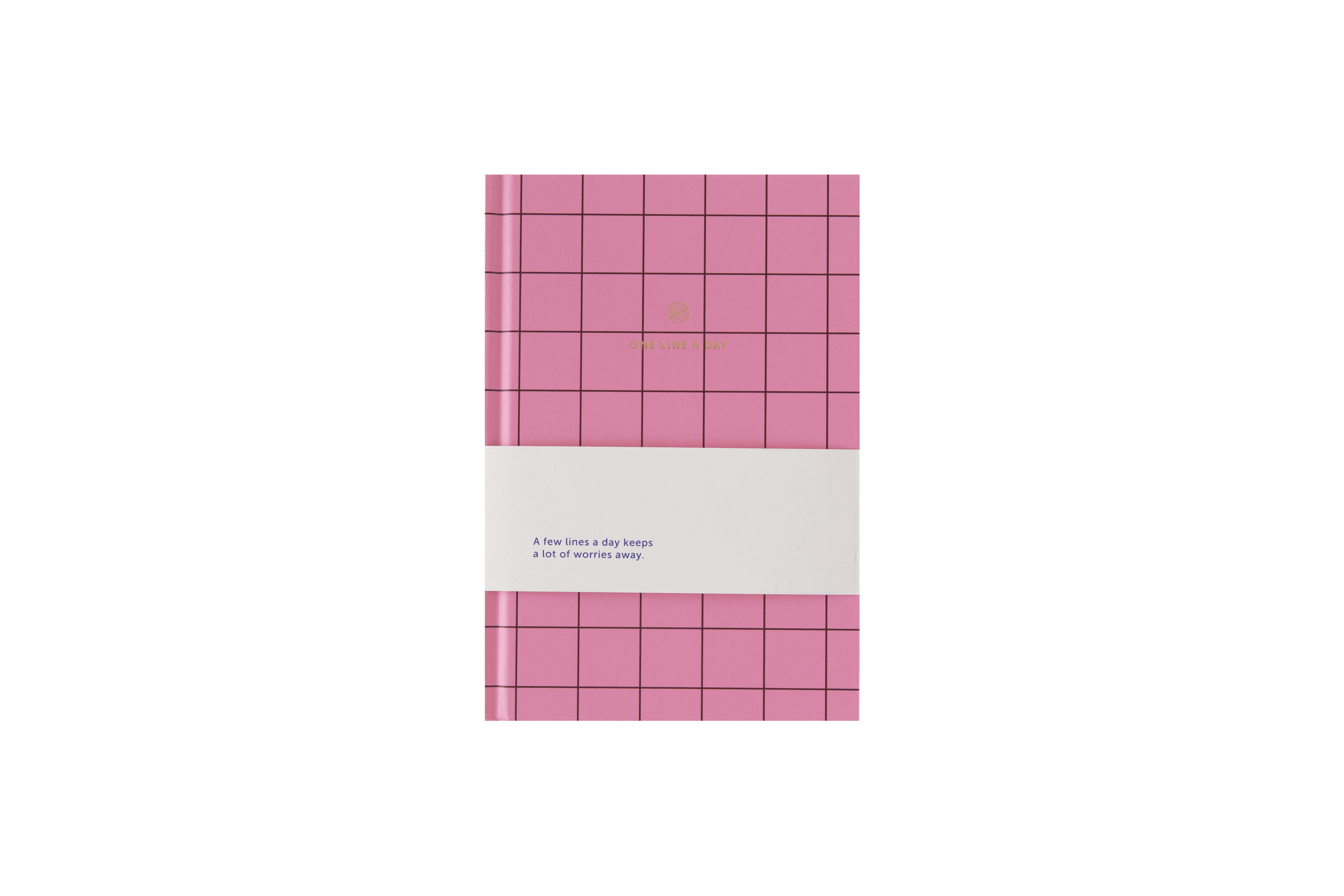 a-journal-one-line-a-day-tagebuch-pink-kariert image 1