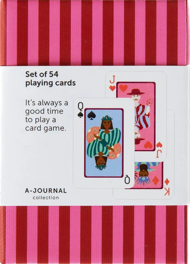 a-journal-playing-cards-spielkarten-stripes-red-pink image 1