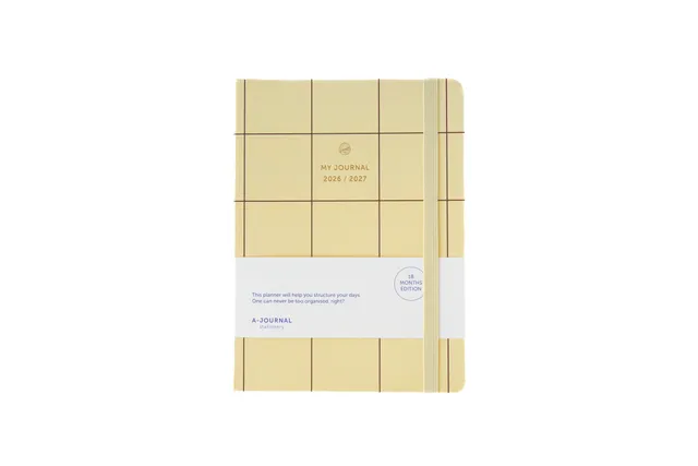 a-journal-my-journal-18-monate-diary-2026-2027-vanille-kariert image 1