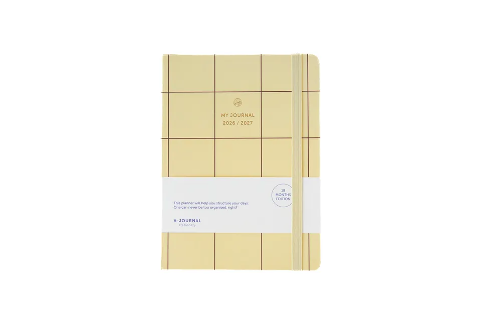 a-journal-my-journal-18-monate-diary-2026-2027-vanille-kariert image 1
