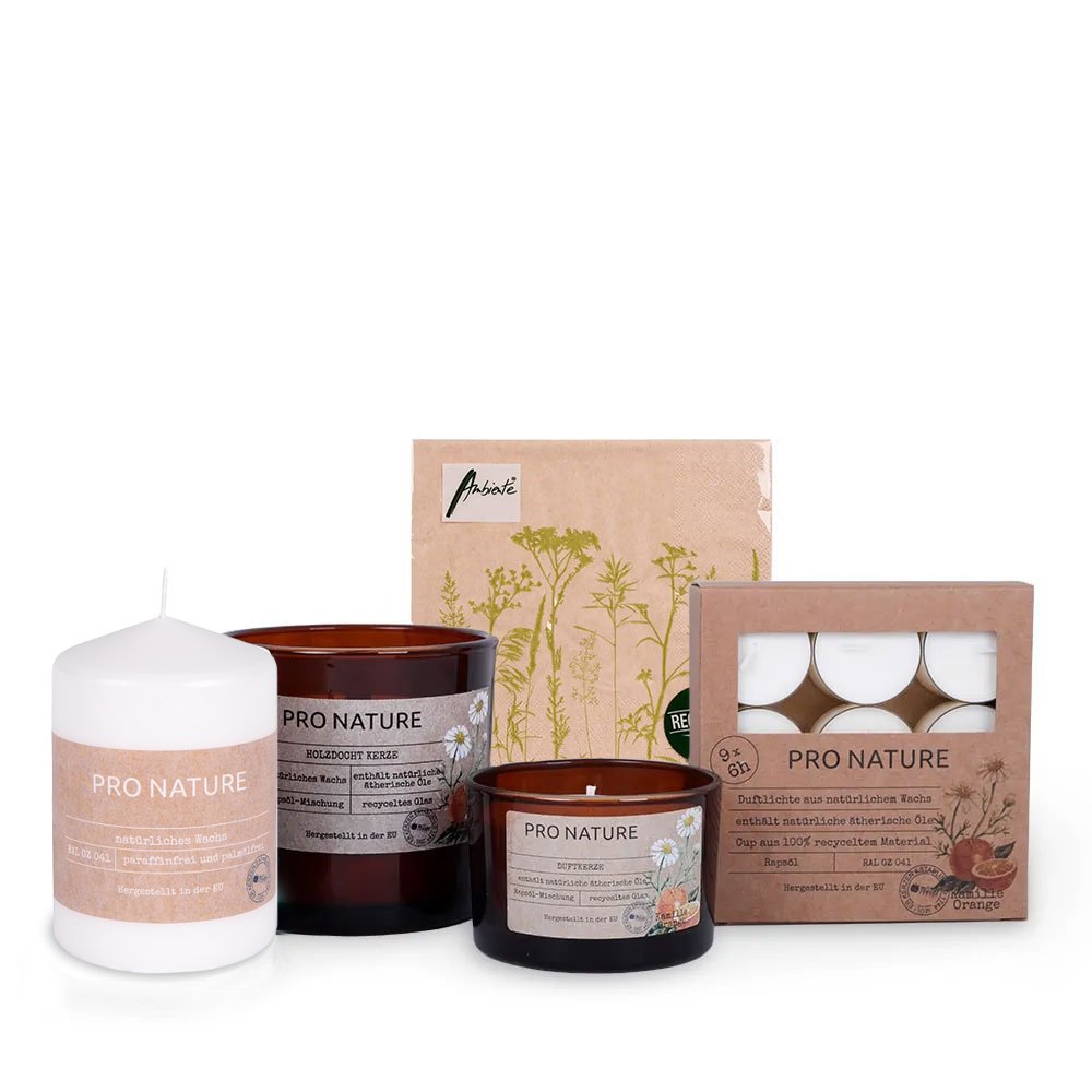 m-ller-kerzen-pro-nature-probierset-kamille-orange-duftkerzen image 1