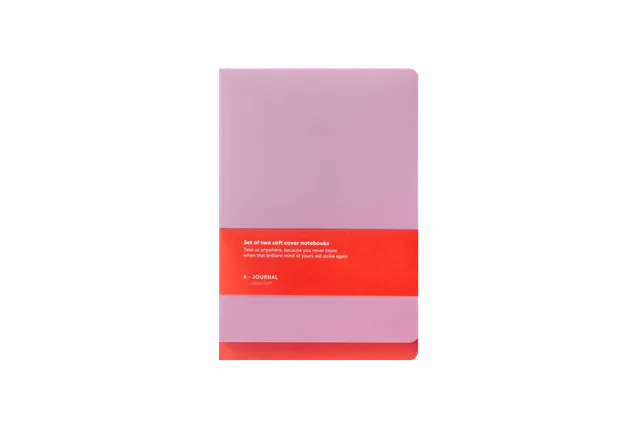 a-journal-notebooks-set-2-softcover-notizbuch-coral-lilac image 1