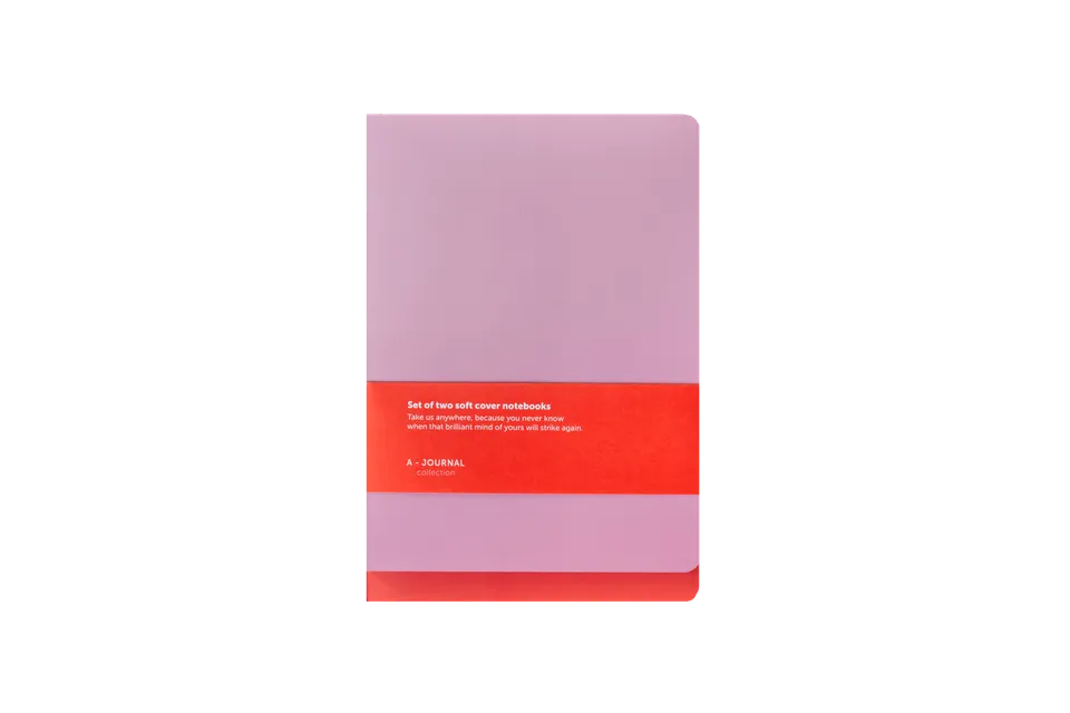 a-journal-notebooks-set-2-softcover-notizbuch-coral-lilac image 1