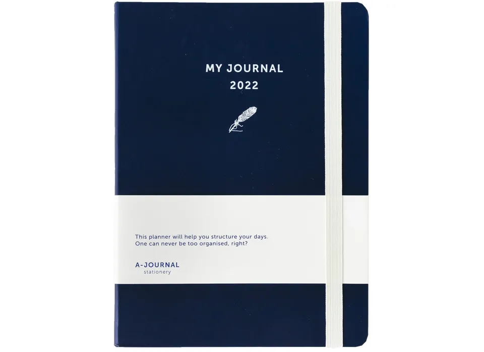 a-journal-my-journal-diary-2022-terminkalender-dunkelblau image 1