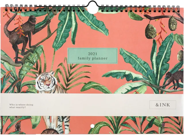 a-journal-ink-family-planner-familienplaner-orange image 1