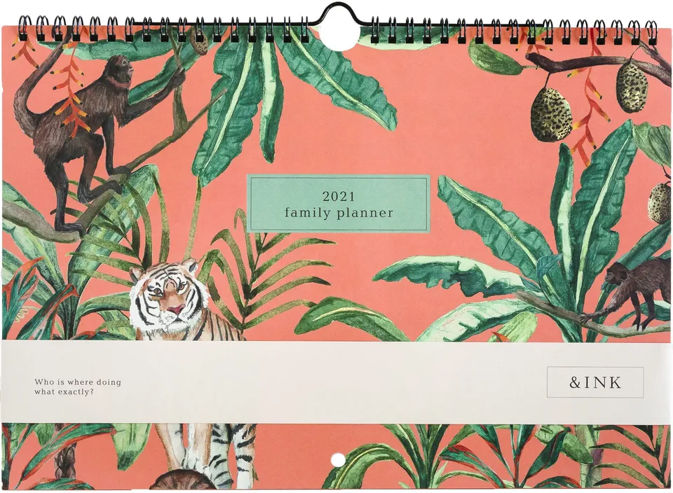 a-journal-ink-family-planner-familienplaner-orange image 1